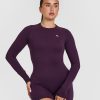 Go To Seamless Fitted Long Sleeve Top Blackberry Purple