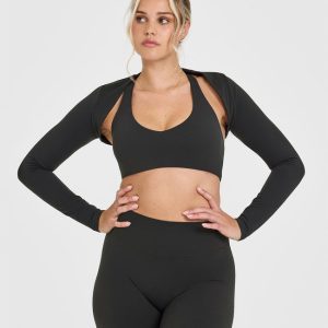 SoftMotion™ Long Sleeve Shrug Soft Black