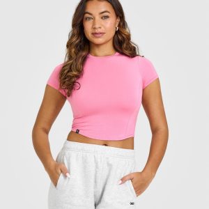 Mellow™ Soft Mid Short Sleeve T-Shirt Peony Pink