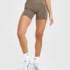 Effortless Seamless Shorts Moss Brown