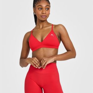 EasyLift™ Ultra Minimal V Neck Bralette Muscle Mommy Red