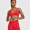 EasyLift™ Ultra Minimal V Neck Bralette Muscle Mommy Red
