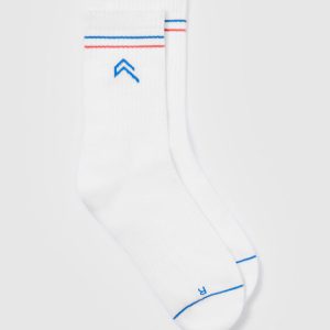 Icon Crew Socks 1 Pack White/Sweet Red/Oasis Blue