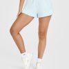 Lightweight Shorts with Graphic Cloud Blue