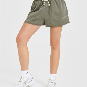 Raw Lounge Oversized Shorts Washed Alpine Green