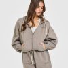Raw Lounge Oversized Zip Hoodie Washed Minky