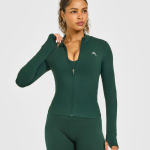 Unified Jacket White Logo Racing Green